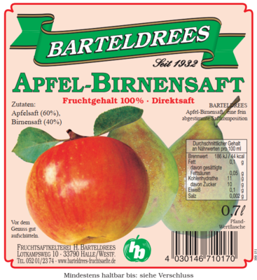 Apfel-Birnensaft