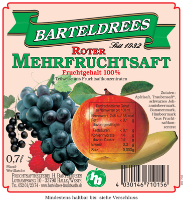 Mehrfrucht rot